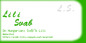 lili svab business card